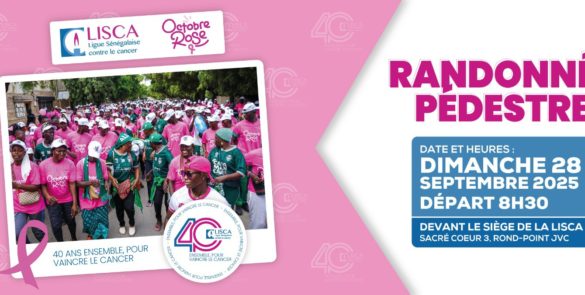 Randonnée pédestre de lancement de la campagne Octobre Rose 2025 par la LISCA